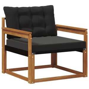 vidaXL Udend&oslash;rs sofagruppe Massiv akacietr&aelig; og Textilene Naturfarvet