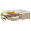 vidaXL Havesofa S&aelig;t 12 stk. Beige polyrattan