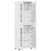 vidaXL Highboard med hylde FLORIN H&oslash;j gloss hvid 60 x 35 x 182 cm