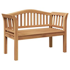 vidaXL b&aelig;nk Brun 120 x 53,5 x 85 cm Massivt teaktr&aelig;