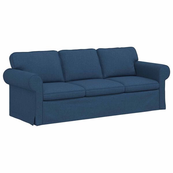 vidaXL Sofa Bl&aring; 215 x 82 x 80 cm Stof