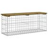 vidaXL haveb&aelig;nk med gabiondesign 103x31,5x42 cm impr&aelig;gneret fyrretr&aelig;