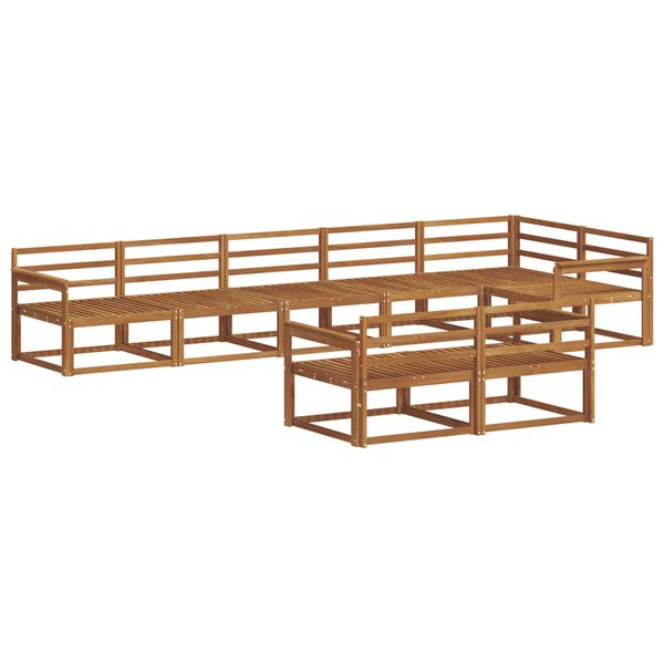 vidaXL Udend&oslash;rs sofagruppe 8 pcs Naturfarvet Massivt Akacietr&aelig;