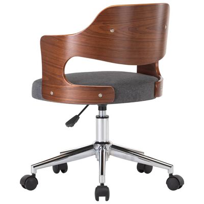 vidaXL drejelige spisebordsstole 2 stk. bøjet træ og stof grå