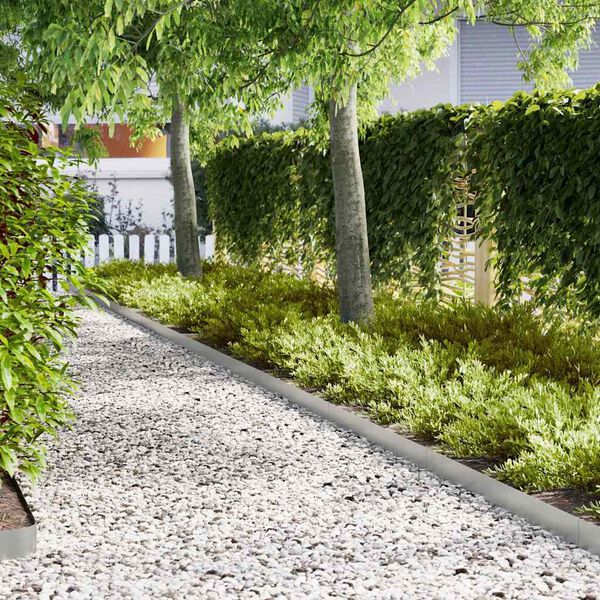 vidaXL Pl&aelig;nekant 20 pcs S&oslash;lv 100 x 0.05 x 20 cm Galvaniseret st&aring;l