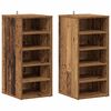 vidaXL skoskabe 2 stk. 32x35x70 cm konstrueret tr&aelig; antikt tr&aelig;