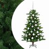 vidaXL Kunstig juletr&aelig; med kugler 120 cm 150 LED'er Varm hvid