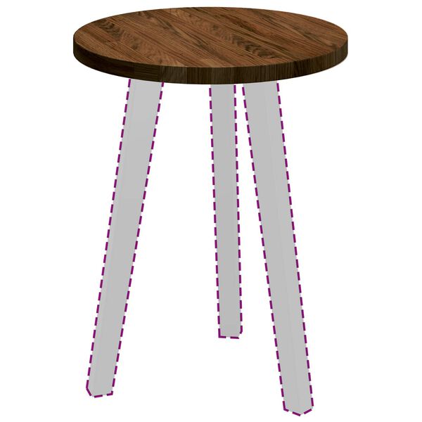 vidaXL Bordplade M&oslash;rk Brun &Oslash; 40 x 2,5 cm Massivt Eg Tr&aelig;