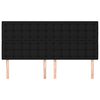 vidaXL sengegavl sort 160x5x118/128 cm stof
