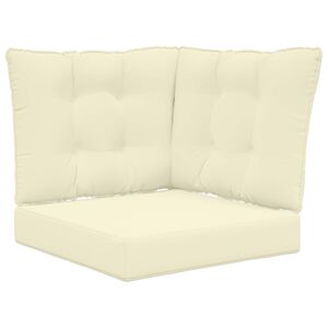 vidaXL Udend&oslash;rs Sofa Pude 3 pcs Creme Polyester