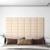 vidaXL V&aelig;ghovedg&aelig;rde 12 stk. 90 x 30 cm Creme Stof