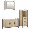 vidaXL Badev&aelig;relsesskabs&aelig;t 3 stk. Sonoma-eg 40 x 36 x 109,5 cm