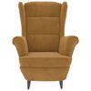 vidaXL lænestol med vingeryglæn og fodskammel fløjl brun