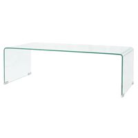 vidaXL sofabord 98x45x30 cm hærdet glas transparent
