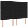 vidaXL Box spring seng med madras Sort 140 x 190 cm Stof