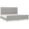 vidaXL sengeramme uden madras 200x200 cm stof lysegr&aring;