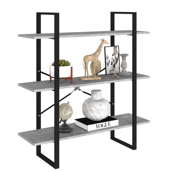 vidaXL bogreol 100x30x105 cm konstrueret tr&aelig; betongr&aring;