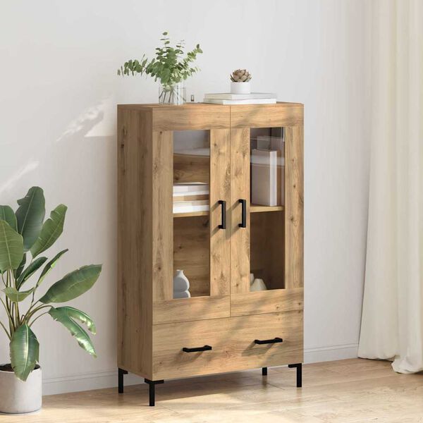 vidaXL Highboard Artisan Egetr&aelig; 69,5 x 31 x 115 cm Konstrueret tr&aelig;