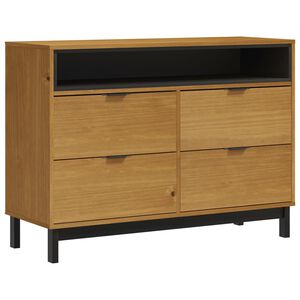 vidaXL kommode FLAM 110x40x80 cm massivt fyrretr&aelig;