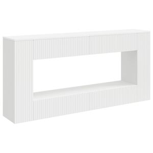 vidaXL Konsolbord Stribet Hvid 155 x 29 x 74 cm Konstrueret tr&aelig;