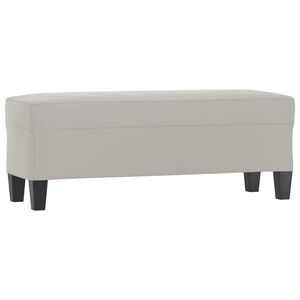 vidaXL b&aelig;nk 100x35x41 cm mikrofiberstof lysegr&aring;