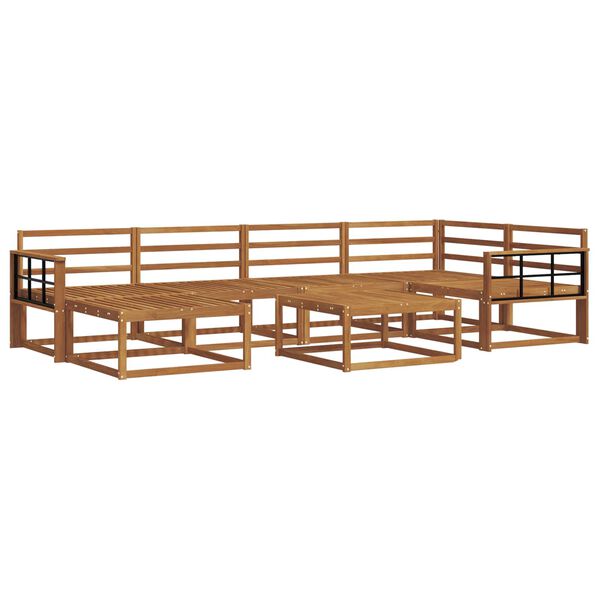 vidaXL Udend&oslash;rs sofagruppe 7 pcs Naturfarvet Massivt Akacietr&aelig;