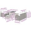 vidaXL Havesofa S&aelig;t med pude 8 pcs Beige polyrattan