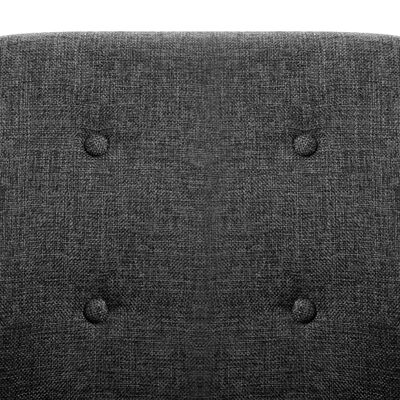 vidaXL spisebordsstole 2 stk. stof massivt egetræ mørkegrå