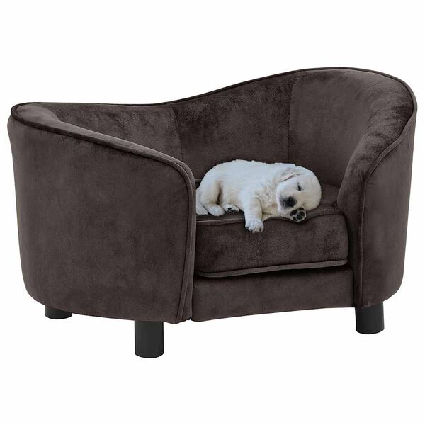 vidaXL hundesofa 69x49x40 cm plys brun