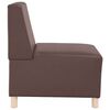 vidaXL Modulsofa enhed uden arme 3 pcs Brun 55 x 74 x 82 cm Faux l&aelig;der