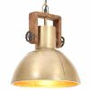 vidaXL industriel h&aelig;ngelampe 25 W rund 30 cm E27 messingfarvet