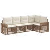 vidaXL Havesofa S&aelig;t 5 stk. Beige og cremehvid polyrattan