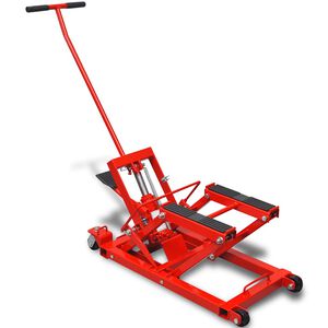 vidaXL hydraulisk donkraft til motorcykel og ATV 680 kg r&oslash;d