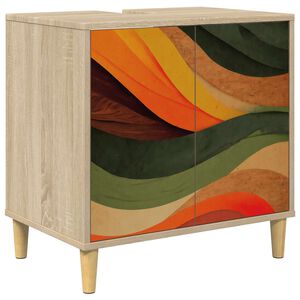 vidaXL Badev&aelig;relsesskab BONN Sonoma-eg 60 x 40 x 60 cm Konstrueret tr&aelig;