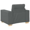 vidaXL Sofa 3 pcs M&oslash;rkegr&aring; Linned-blandet stof