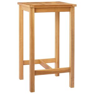 vidaXL Barbord Naturfarvet 60 x 60 x 105 cm Massiv Teak