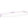 vidaXL bordplade 110x40x3,8 cm oval massivt ru mangotr&aelig;