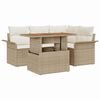 vidaXL Havesofa S&aelig;t med pude 5 pcs beige og cremefarvet