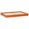 vidaXL Hundeseng Voks brun 101,5 x 74 x 9 cm Massivt fyrretr&aelig;