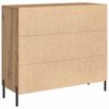 vidaXL Sideboard Artisan Egetr&aelig; 90 x 34 x 80 cm Konstrueret tr&aelig;
