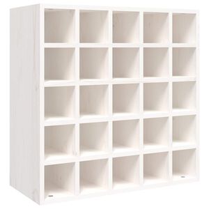 vidaXL vinskab hvid 56x25x56 cm massivt tr&aelig; fyrretr&aelig;