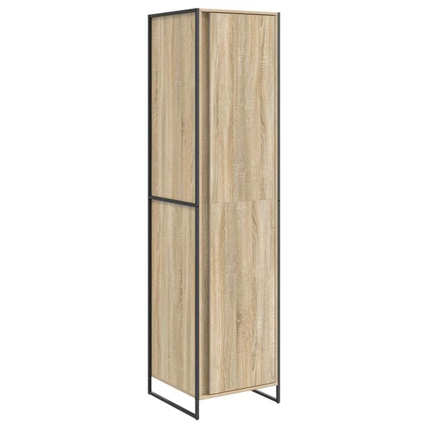 vidaXL Warderobe med d&oslash;r 2 pcs Sonoma 50 x 50 x 200 cm Konstrueret tr&aelig;
