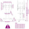 vidaXL tv-stativ med hjul til 32-70" maks. VESA 600x400 mm 50 kg
