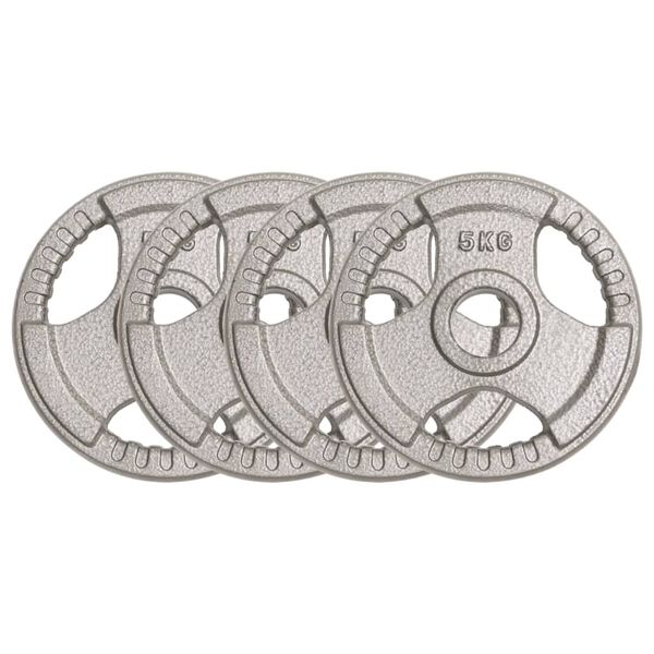 vidaXL olympiske v&aelig;gtskiver 4 stk. 20 kg st&oslash;bejern