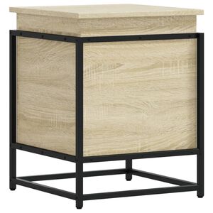 vidaXL opbevaringsboks med l&aring;g 40x40x51,5 cm konstrueret tr&aelig; sonoma-eg