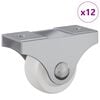 vidaXL Hjul 12 stk. Hvid 42 x 11,5 x 29 mm Jern