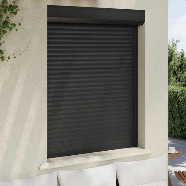 vidaXL Rullegardin Antracit 100 x 130 cm Aluminium og Polyurethan