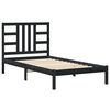 vidaXL sengeramme 100x200 cm massivt tr&aelig; sort