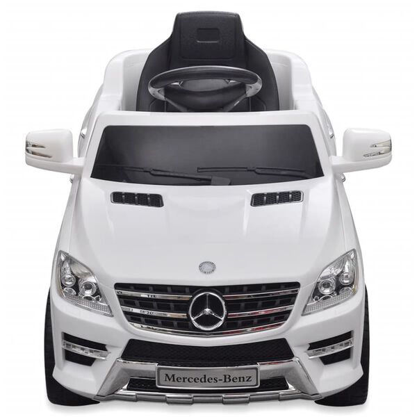 Elektrisk ride-on bil, Mercedes Benz ML350, hvid, 6 V m/fjernbetjening