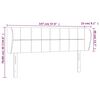 vidaXL sengegavl med kanter 147x23x78/88cm fl&oslash;jl lysegr&aring;
